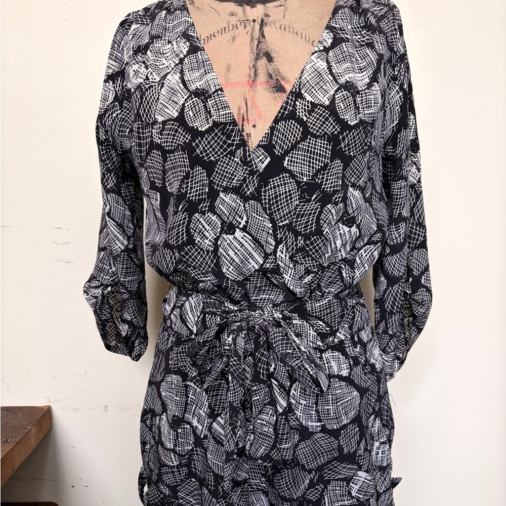 Black and White Women's Mini Dress